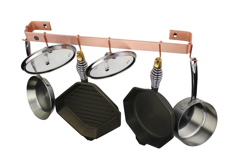 Enclume, Brushed Copper Handcrafted 24" Utensil Bar Wall Rack (WR1 SCP) - Image 3